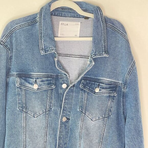 FF LA Five Four Los Angeles Denim Jean Jacket 2XL - Picture 3 of 9